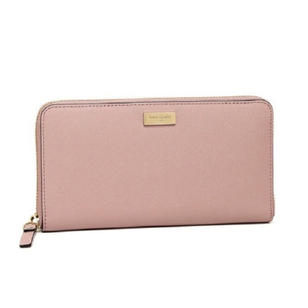 Kate Spade New York Laurel Way Neda Dusty Peony Saffiano Leather Large Wallet
